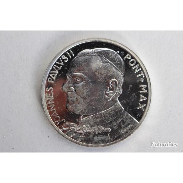 Mdaille papale argent Pape Jean Paul II Vatican