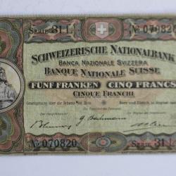 Billet 5 Francs 1946 Suisse