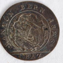 Monnaie 1 Batzen 1826 canton Berne Suisse