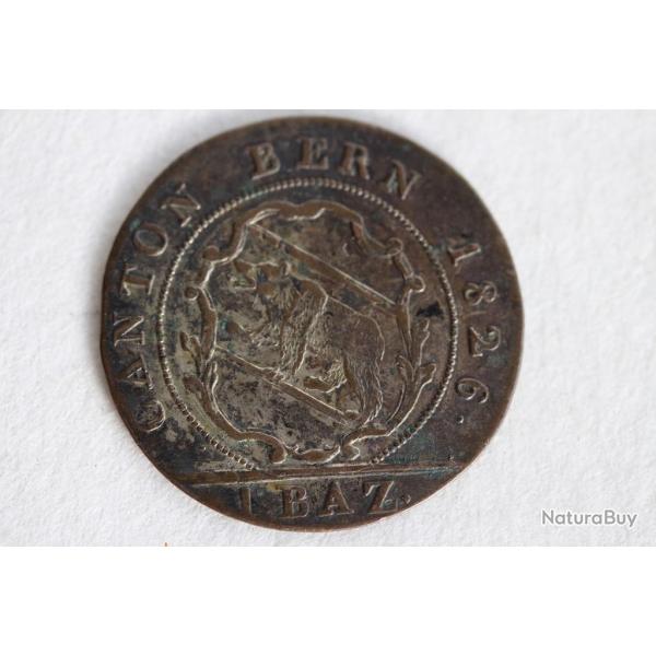 Monnaie 1 Batzen 1826 canton Berne Suisse