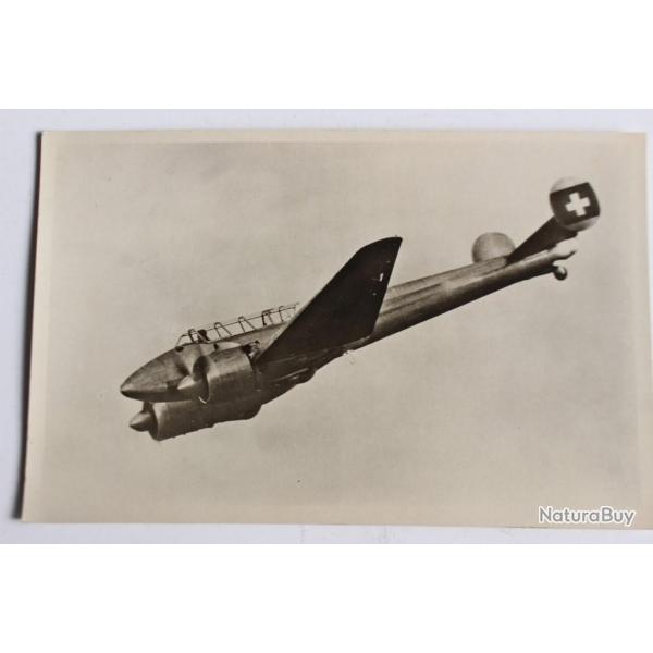 Carte postale ancienne Avion Potez 63 Suisse