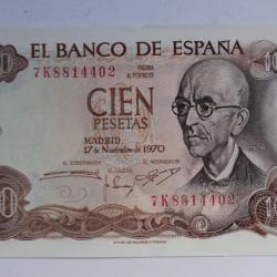 Billet 100 Pesetas Espagne 1970