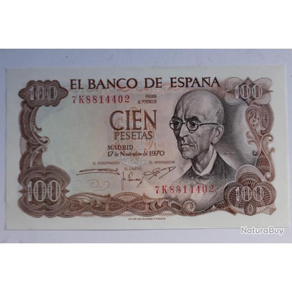 Billet 100 Pesetas Espagne 1970