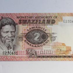Billet 2 Emalangeni Swaziland 1984
