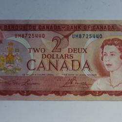 Billet 2 Dollars Canada Ottawa 1974 neuf