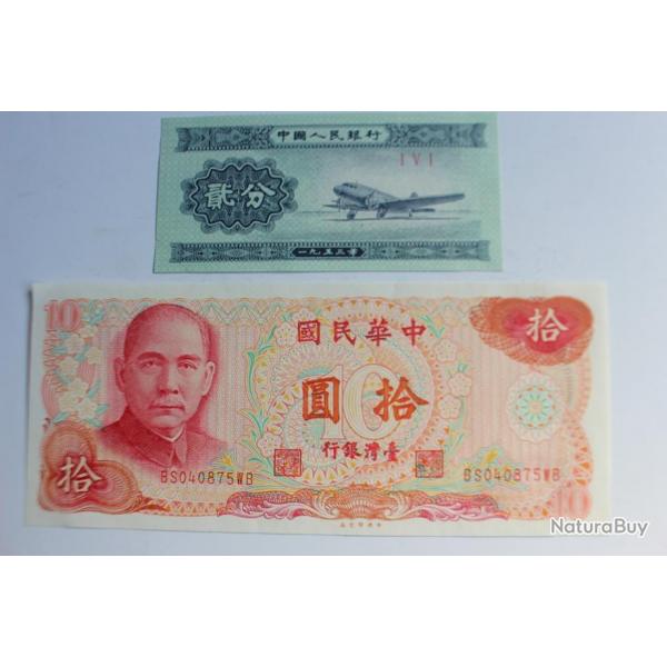 Anciens billets Chine Asie