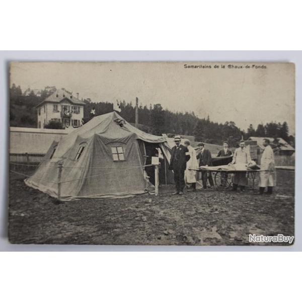 Carte postale ancienne Suisse Samaritains Chaux-de-Fonds