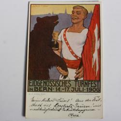 Carte postale ancienne Eidgenössisches Turnfest Bern 1909 gymnastique
