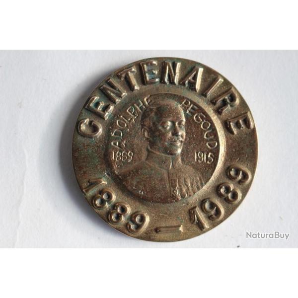 Mdaille Centenaire Adolphe Pgoud 1889 - 1989 Aviateur parachute Guerre