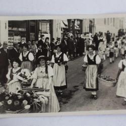 Carte photo Suisse Montreux Fête des Narcisses 1934