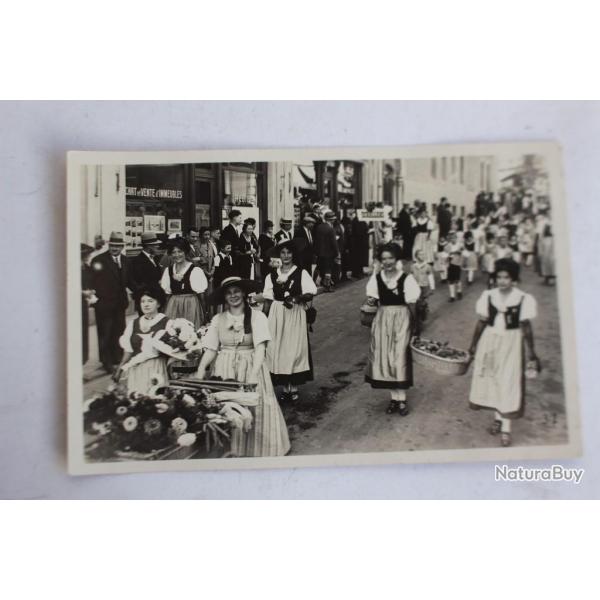 Carte photo Suisse Montreux Fte des Narcisses 1934