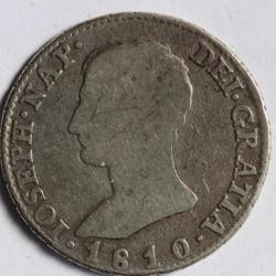 Monnaie argent 4 Réales 1810 Joseph Napoléon Espagne