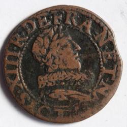 Monnaie Double tournois 1634 Louis XIII Le Juste