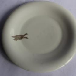 JEAN LUCE assiette porcelaine chasse (canard)
