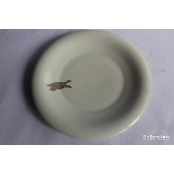 JEAN LUCE assiette porcelaine chasse (canard) Art deco