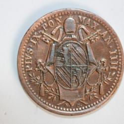 Monnaie Mezzo Baiocco 1849 VATICAN ET ÉTATS PONTIFICAUX