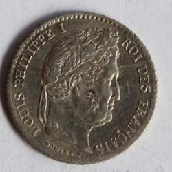 Monnaie argent 1/4 Franc Louis Philippe 1840 D France