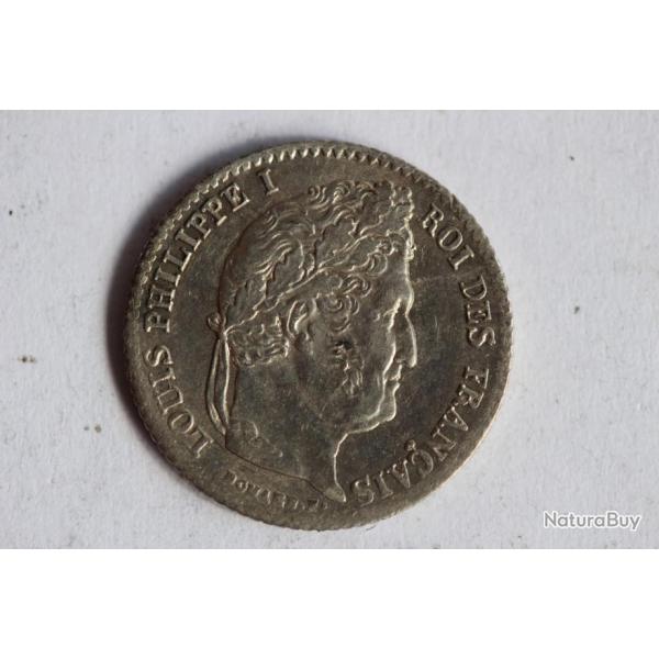 Monnaie argent 1/4 Franc Louis Philippe 1840 D France