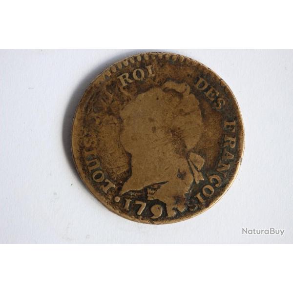 Monnaie Louis XVI 30 sols type FRANCOIS 1791 I - Faux d'poque