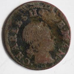 Monnaie Charles II de Gonzague Denier tournois Principauté d'Arches