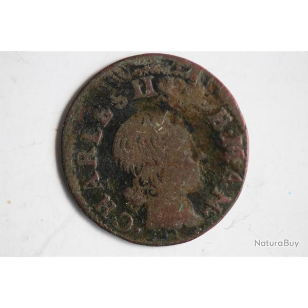 Monnaie Charles II de Gonzague Denier tournois Principaut d'Arches