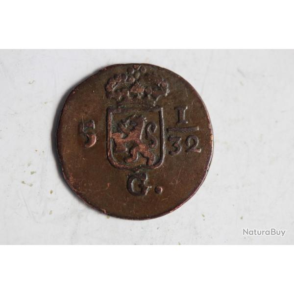 Monnaie 1/2 duit 1808 Batavian Indes nerlandaises Indonsie