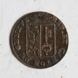 Monnaie 1 Sol République Canton de Genève 1825 Suisse