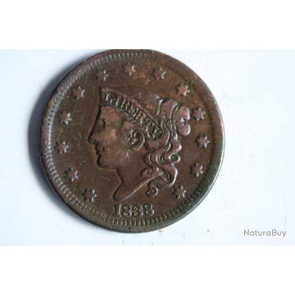 Monnaie One Cent 1838 United States of America