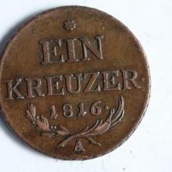 Monnaie 1 Kreuzer 1816 A Vienne Autriche