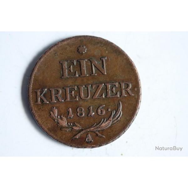 Monnaie 1 Kreuzer 1816 A Vienne Autriche
