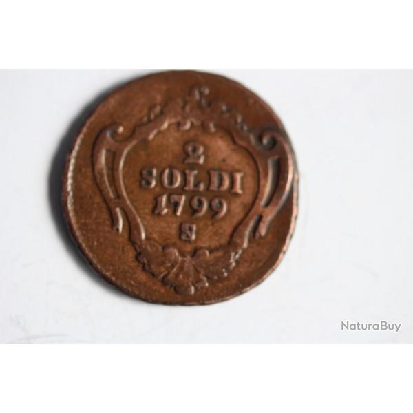 Monnaie 2 Soldi 1799 S Gorizia Italie