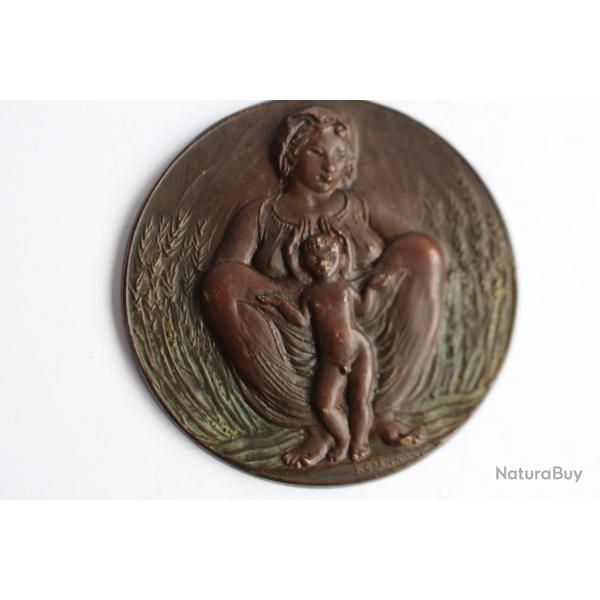 Mdaille bronze art dco Francesco GIANNONE