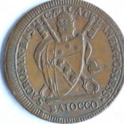 Monnaie Vatican 1 baiocco pape Pie VII 1801 États pontificaux