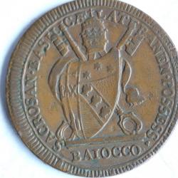 Monnaie Vatican 1 baiocco pape Pie VII 1801 États pontificaux