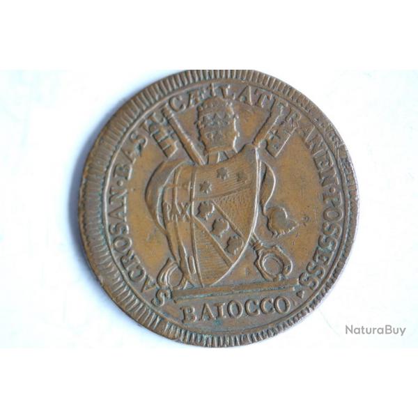 Monnaie Vatican 1 baiocco pape Pie VII 1801 tats pontificaux