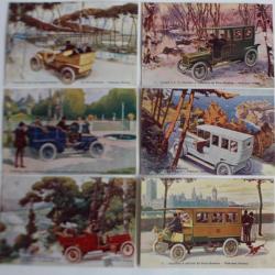 Série 6 cartes postales automobiles de Dion-Bouton Puteaux (Seine)