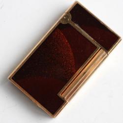 Briquet S.T Dupont Ligne D Laque de Chine poudre d'or