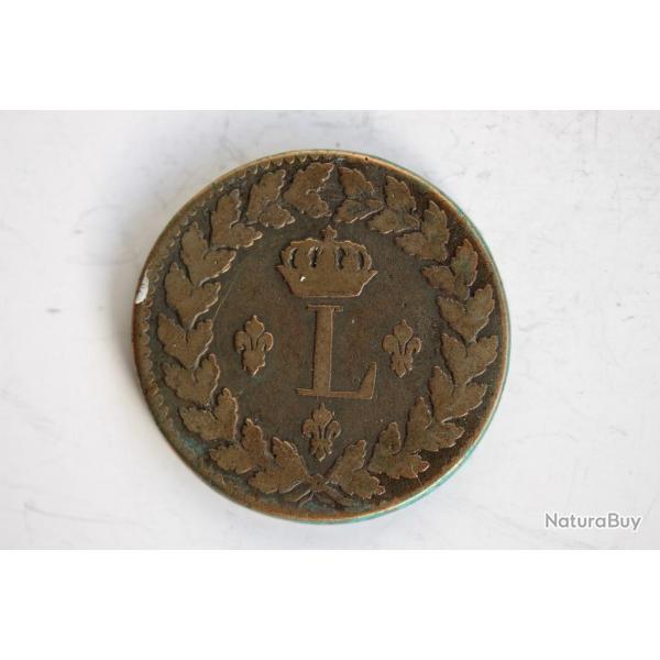Monnaie Louis XVIII 1 dcime au L couronne 1815 BB