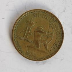 Monnaie 2 francs Louis II 1924 Monaco