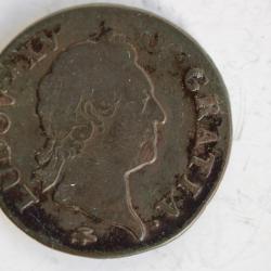 Monnaie Louis XV Sol à la vieille tête 1773 D