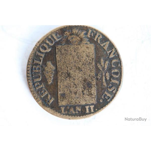 Monnaie 1 Sol aux balances An II AA non dat (1794)