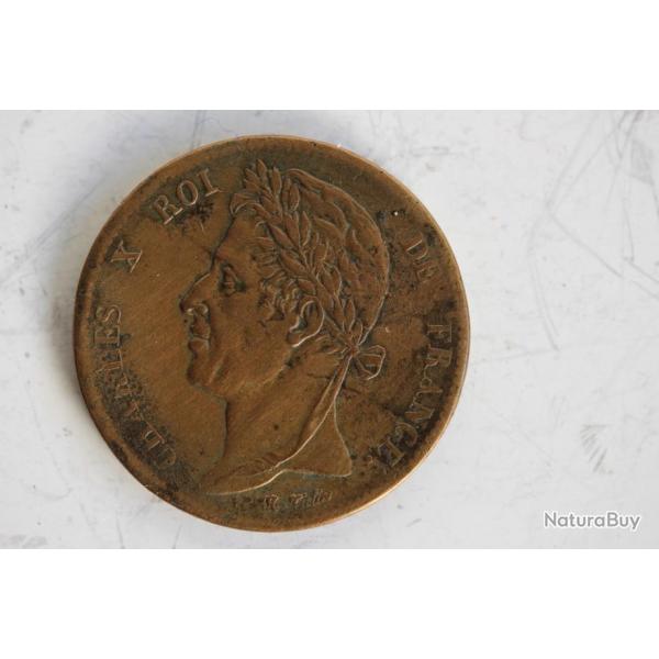 Monnaie 5 centimes Charles X 1830 A Colonies franaises