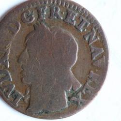 Monnaie Louis XIII Double Tournois Warin 1643