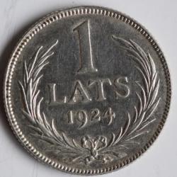 Monnaie argent 1 Lats 1924 Lettonie