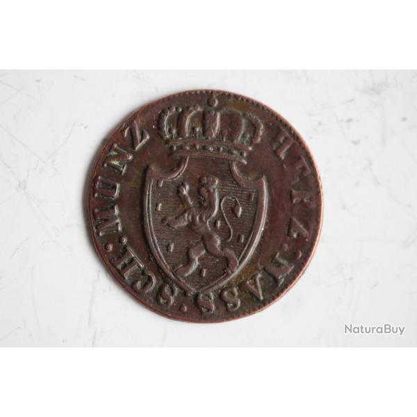 Monnaie 1/4 Kreuzer 1822 Nassau Wilhelm (1816-1839)
