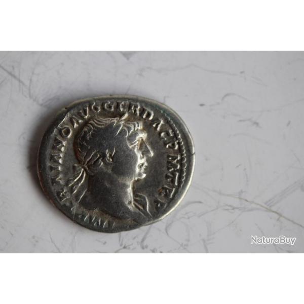 Monnaie romaine TRAJAN denier argent Le Danube