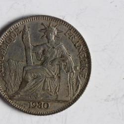 Pièce de monnaie 20 cent Indochine française 1930