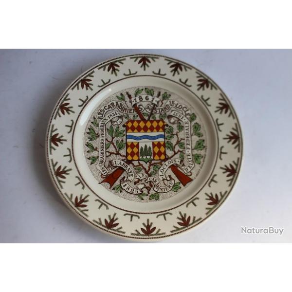 Assiette de tir carabiniers Le Locle JACOT-GUILLARMOD 1923