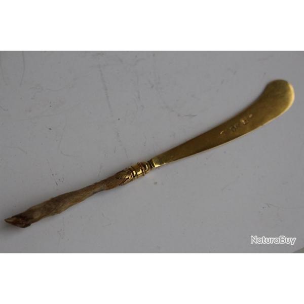Rare couteau or XVIIIe sicle antiquits
