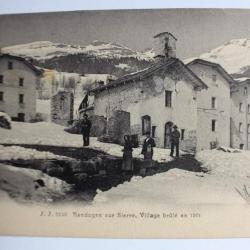 Carte postale Suisse Randogne sur Sierre Village brulé en 1901